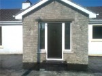 Wallcrete / decorative walling on the outside of a porch as designed by GM Hard Landscapes, Donegal