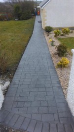 Path in pattern imprinted concrete by GM Hard Landscapes, County Donegal, Ireland