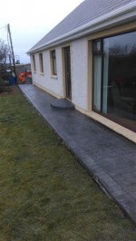 Path in pattern imprinted concrete by GM Hard Landscapes, County Donegal, Ireland